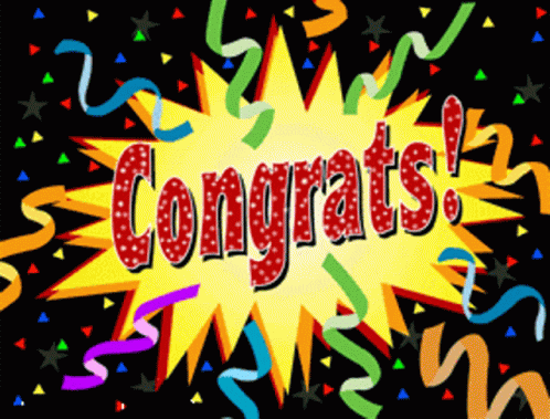 Animated congratulations