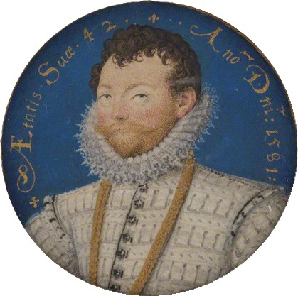 Sir
                          Francis Drake by Nicholas Hilliard, 1581
                          (Source:
                          https://commons.wikimedia.org/wiki/File:Sfdrake42.jpg)