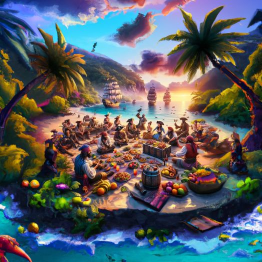 Pirate Island Banquet (Source: Shutterstock
                        AI
https://www.shutterstock.com/image-generated/pirate-banquet-island-2448192193