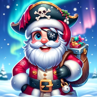 Cartoon pirate Santa.
                                            Artist: Shutterstock AI
                                            Generator (Source:
https://www.shutterstock.com/image-generated/cartoon-pirate-santa-2521094749)