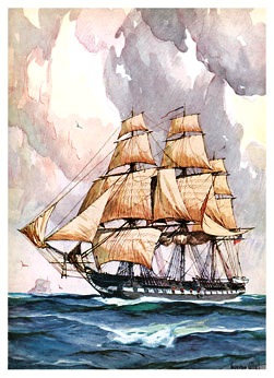 USS
                Constitution (Source: Dover)