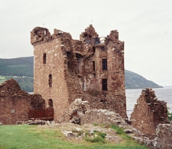 Close up of Castle Urquhart keep